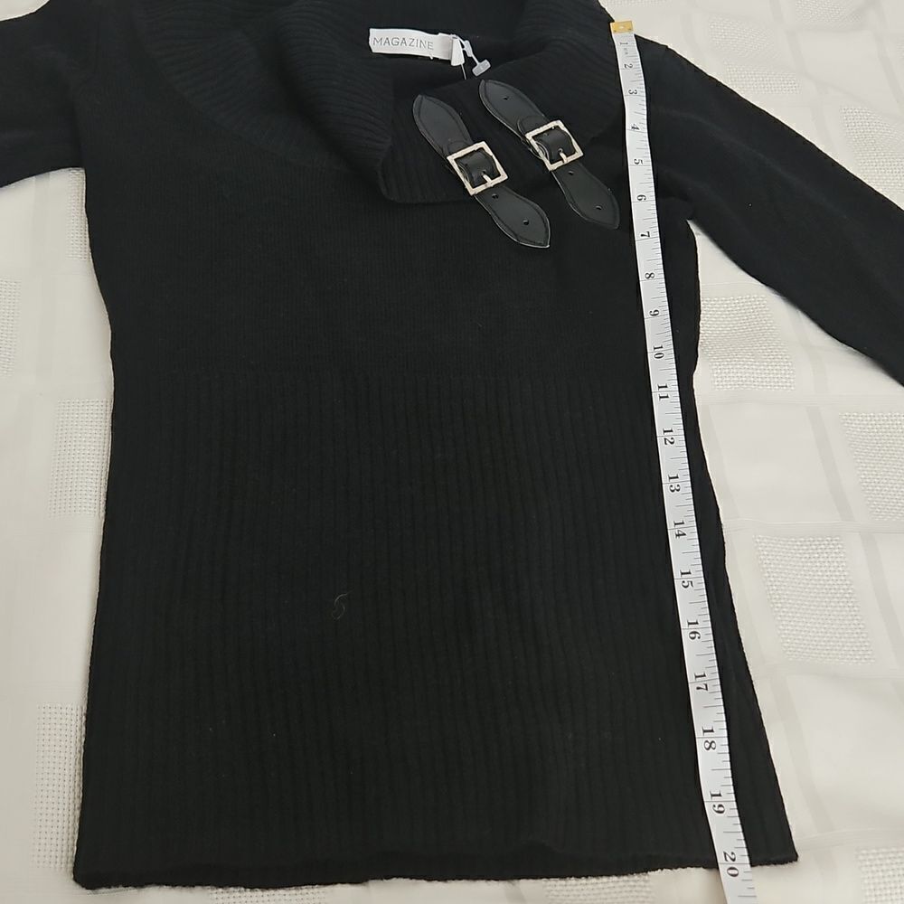Magazine Women's Long Sleeves Sweater Small Black - Picture 10 of 16